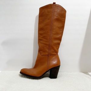 [Lucky Brand] Brown Leather Knee High Heel Boots